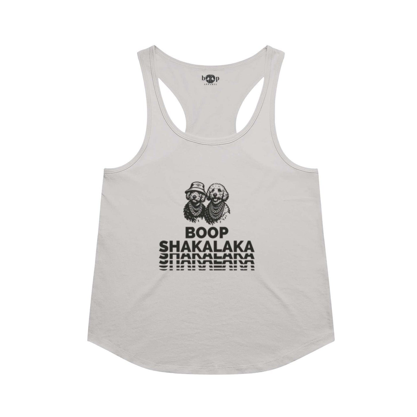 Funny dog owner t-shirt with sarcastic humor -Boop Shakalaka - Racerback Tank