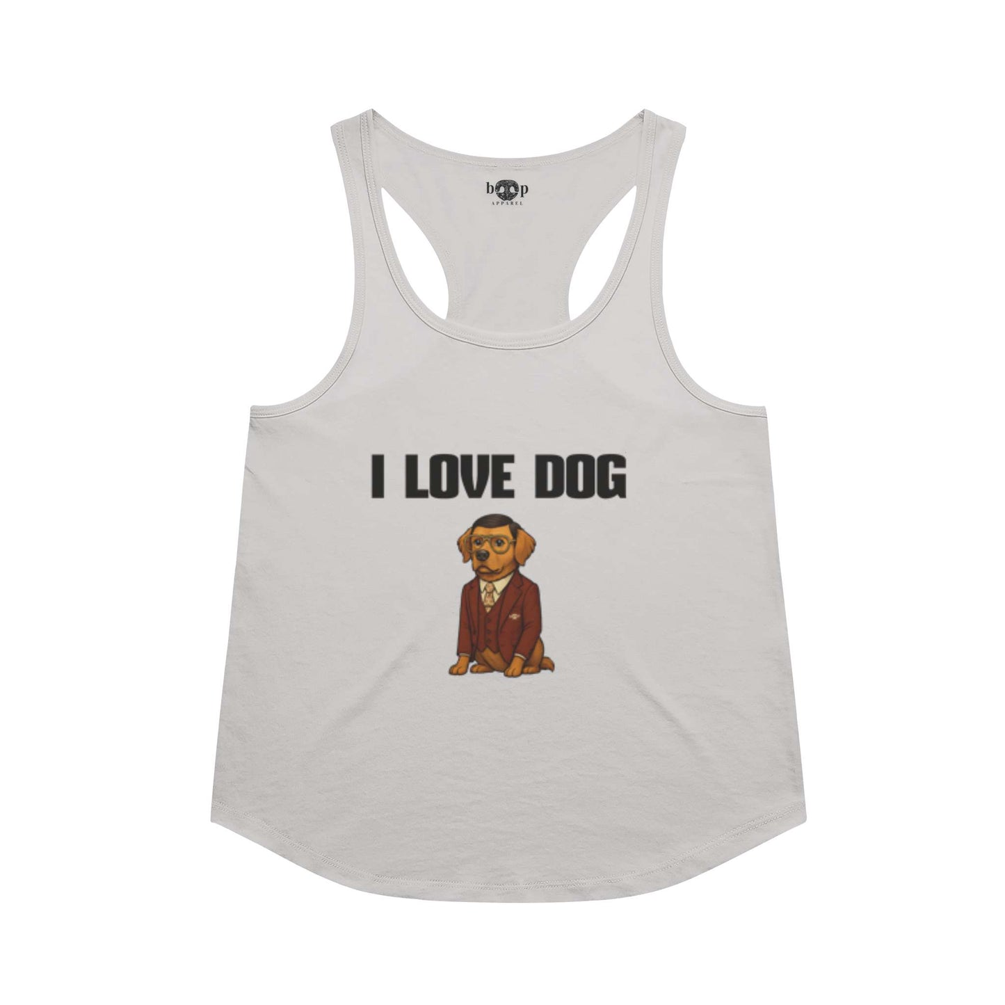 Funny dog owner t-shirt with sarcastic humor -I love Dog - Racerback Tank