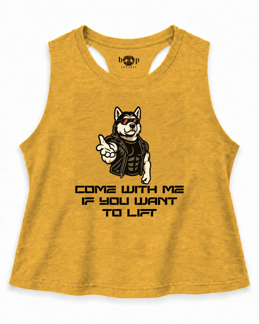 Come With Me Crop Tank — Heather Mustard