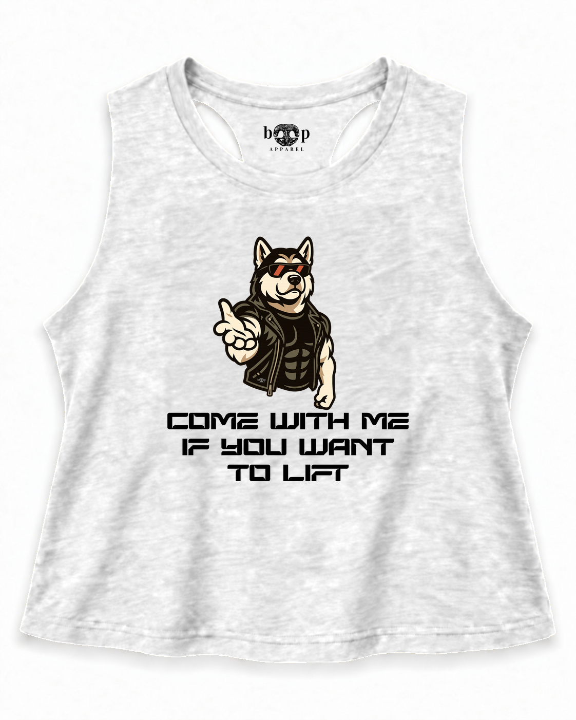 Come With Me Crop Tank — Solid White Blend