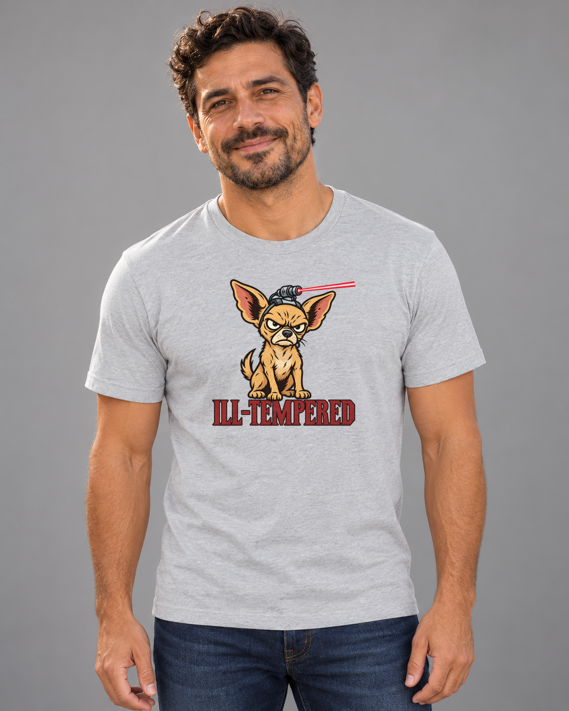 Dave wearing Ill-Tempered Everyday T in Athletic Heather