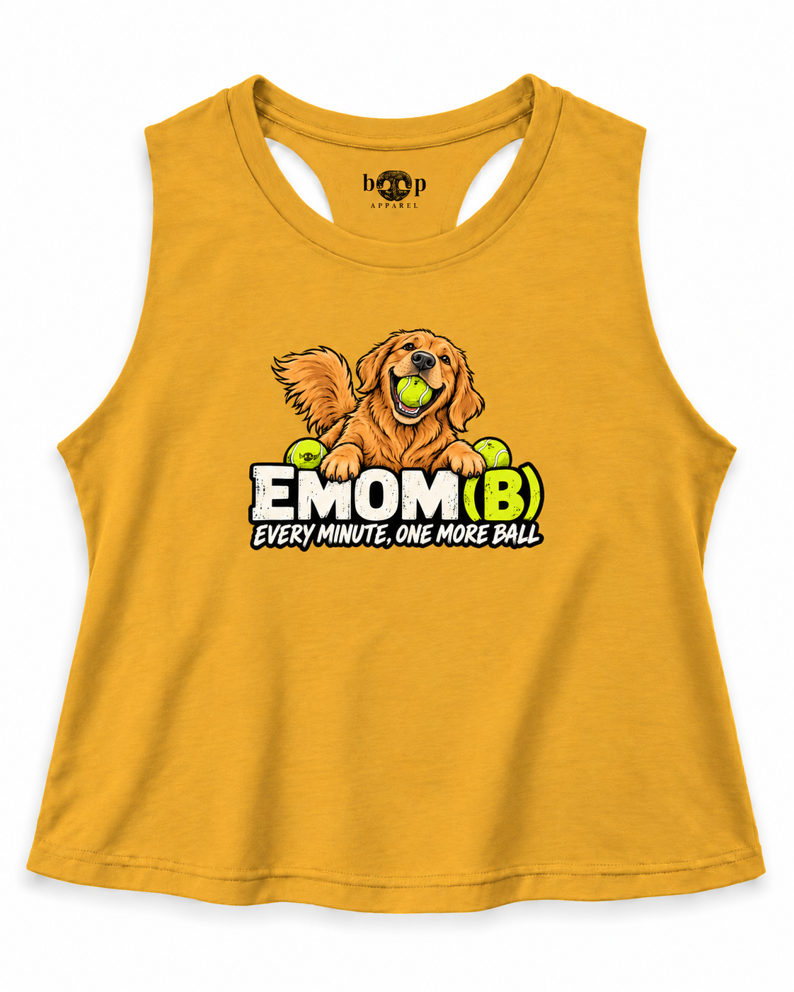 EMOM(B) crop tank — Heather Mustard