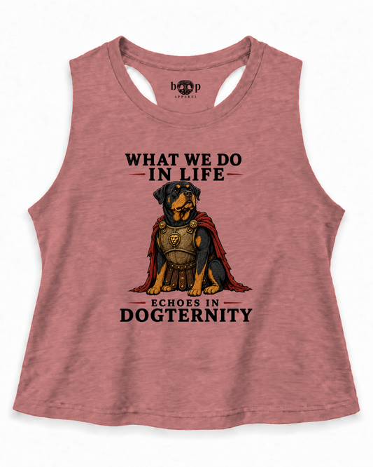 Echoes in Dogternity Crop Tank — Mauve