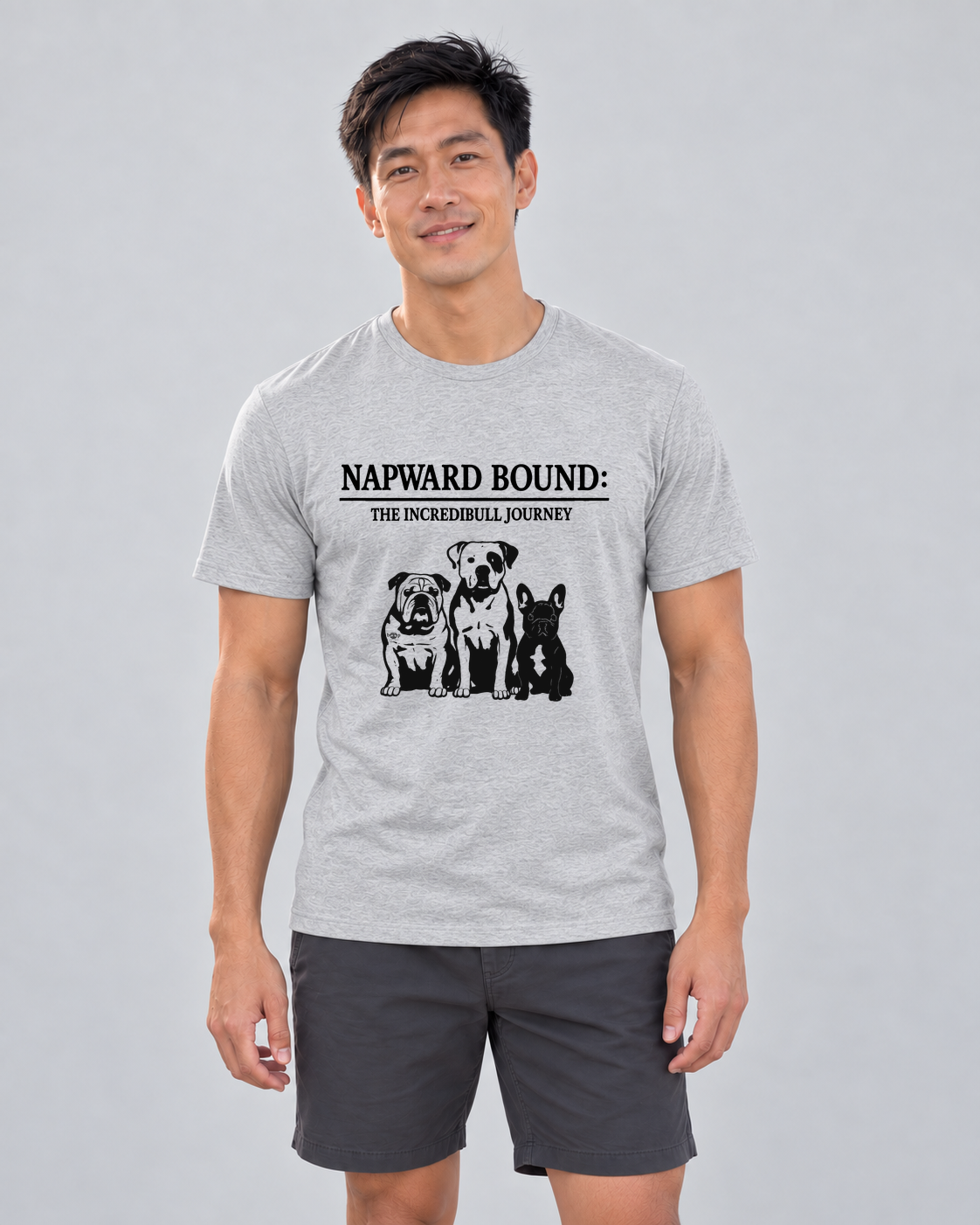 Finn wearing the Napward Bound Everyday T in Athletic Heather