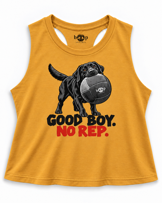 Good Boy No Rep crop tank Mustard
