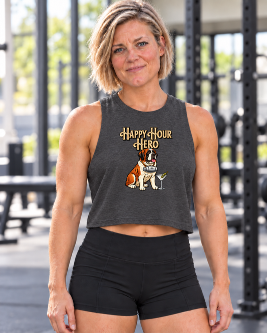 Happy Hour Hero crop tank – Cindy Front