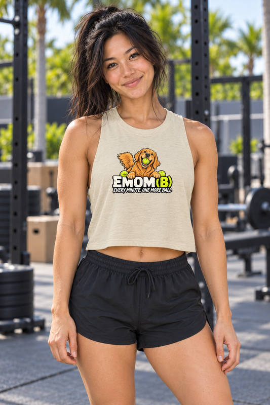 EMOM(B) crop tank — Helen front