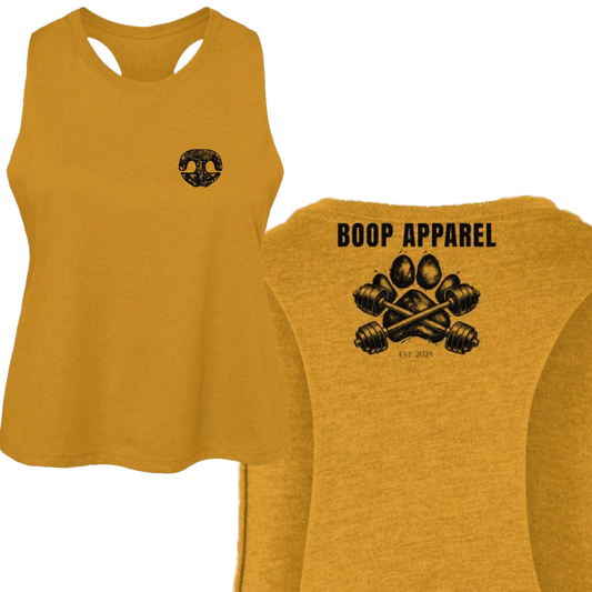 Funny dog owner t-shirt with sarcastic humor -Iron Paw (Black) - Crop Tank