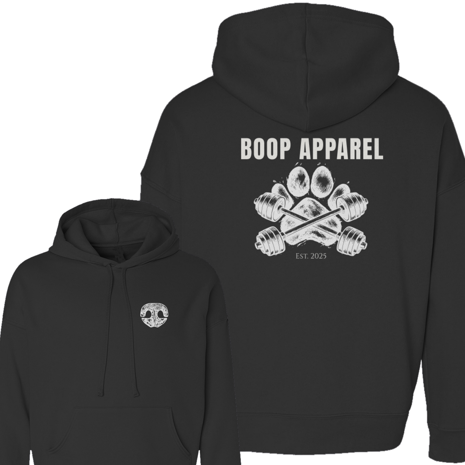 Funny dog owner t-shirt with sarcastic humor -Iron Paw (White) - Hoodie