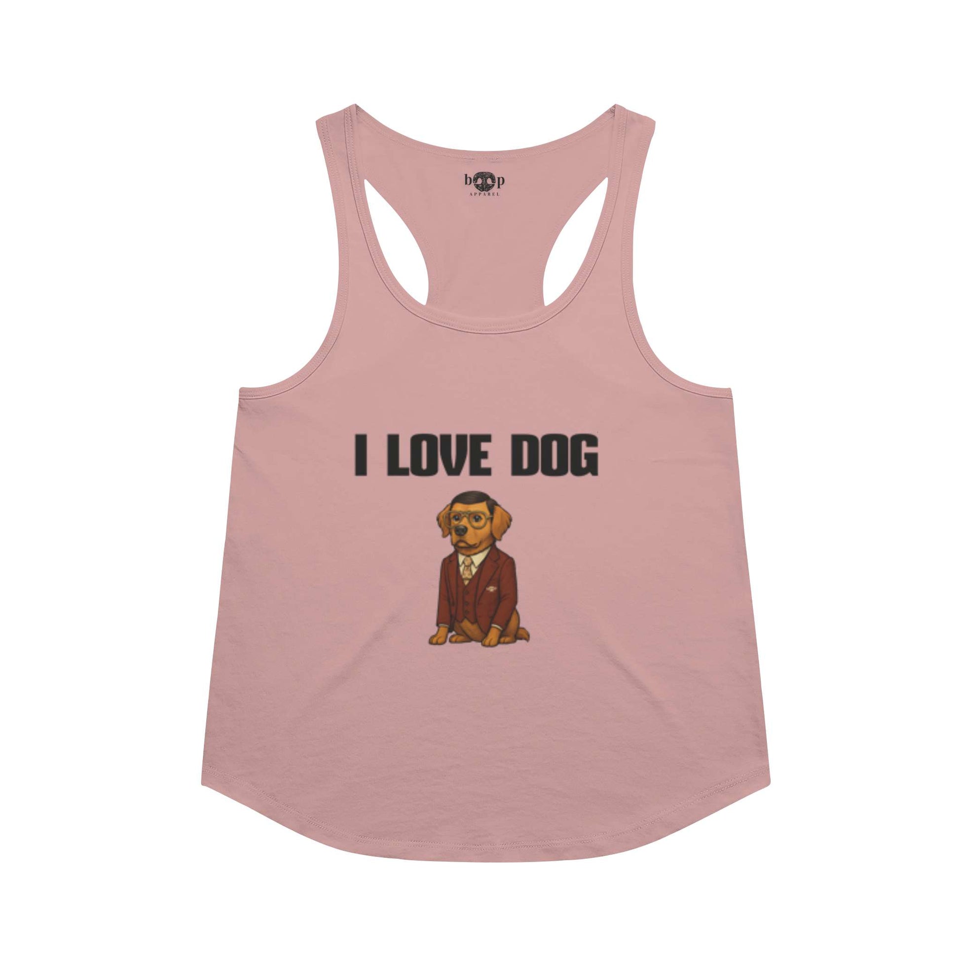 Funny dog owner t-shirt with sarcastic humor -I love Dog - Racerback Tank