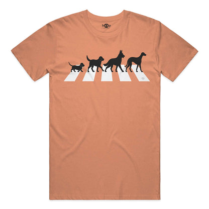 All You Need Is Dogs performance t in Orange Triblend