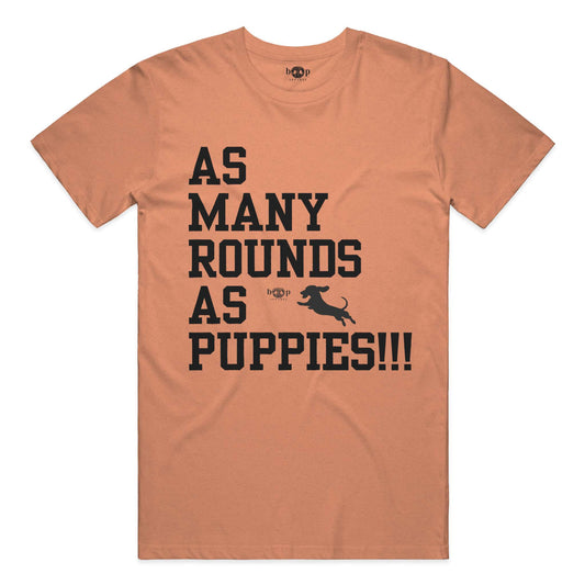 AMRAPuppies performance t in Orange Triblend