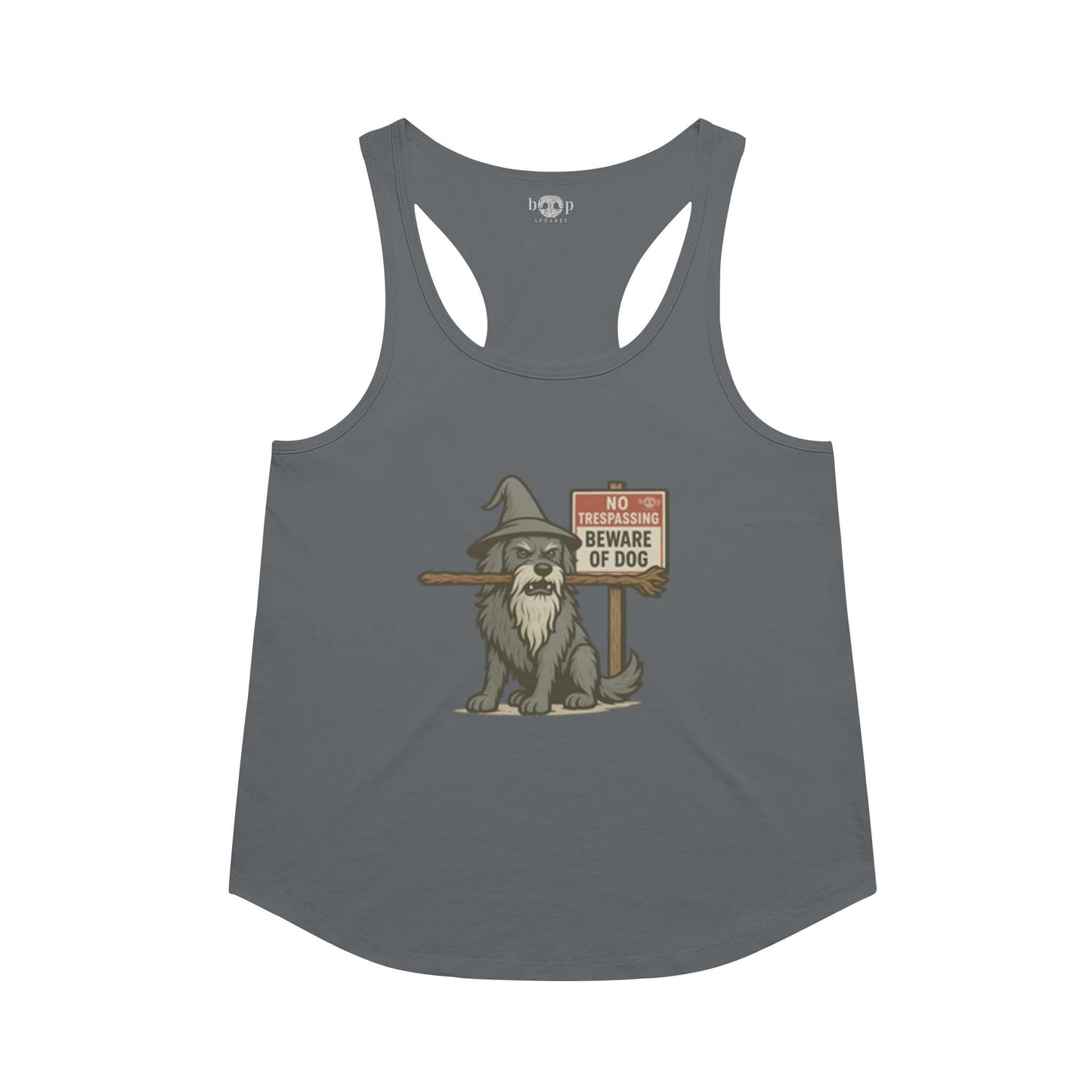 Funny dog owner t-shirt with sarcastic humor -You Shall Not Pass - Racerback Tank