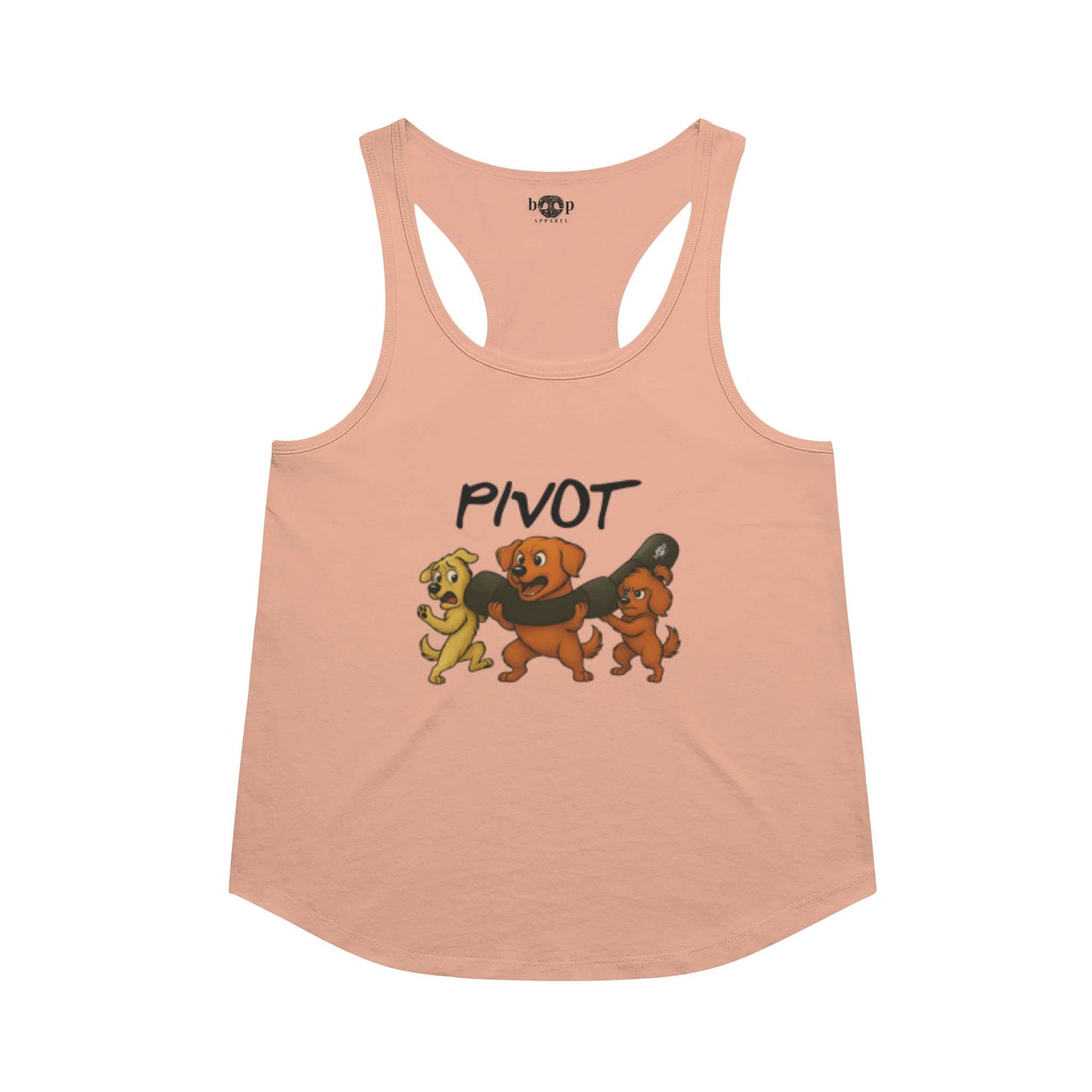 Funny dog owner t-shirt with sarcastic humor -Pivot - Racerback Tank