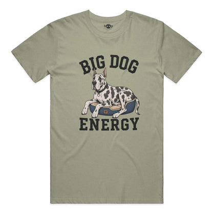 Big Dog Energy everyday t in Heather Olive
