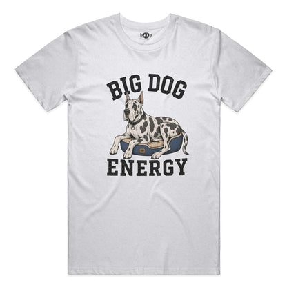 Big Dog Energy everyday t in Solid White Blend