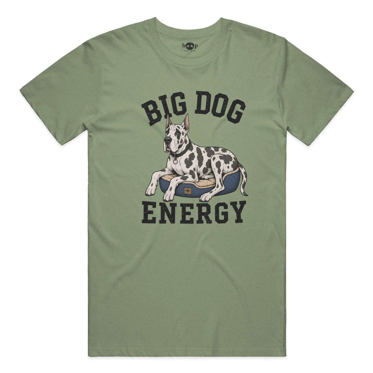 Big Dog Energy performance t in military green triblend