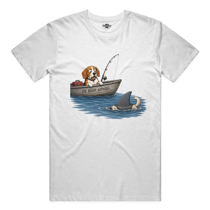 Bigger Boat performance t in solid white triblend