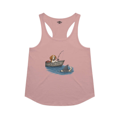 Bigger Boat racerback tank in Desert Pink