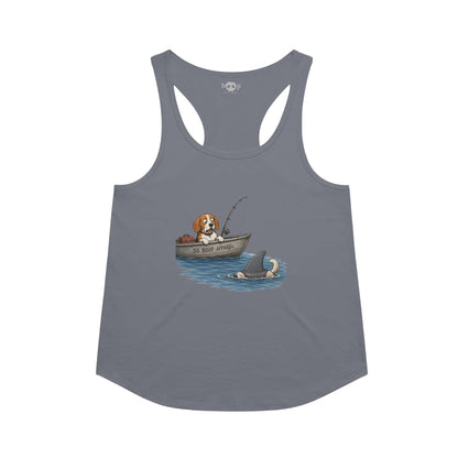 Bigger Boat racerback tank in Vintage Navy
