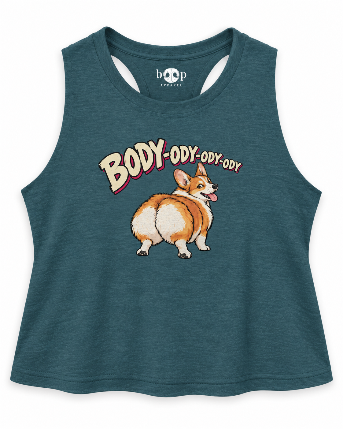 Body-ody crop tank — Heather Deep Teal