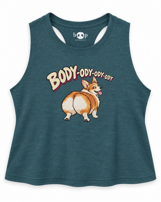 Body-ody crop tank — Heather Deep Teal