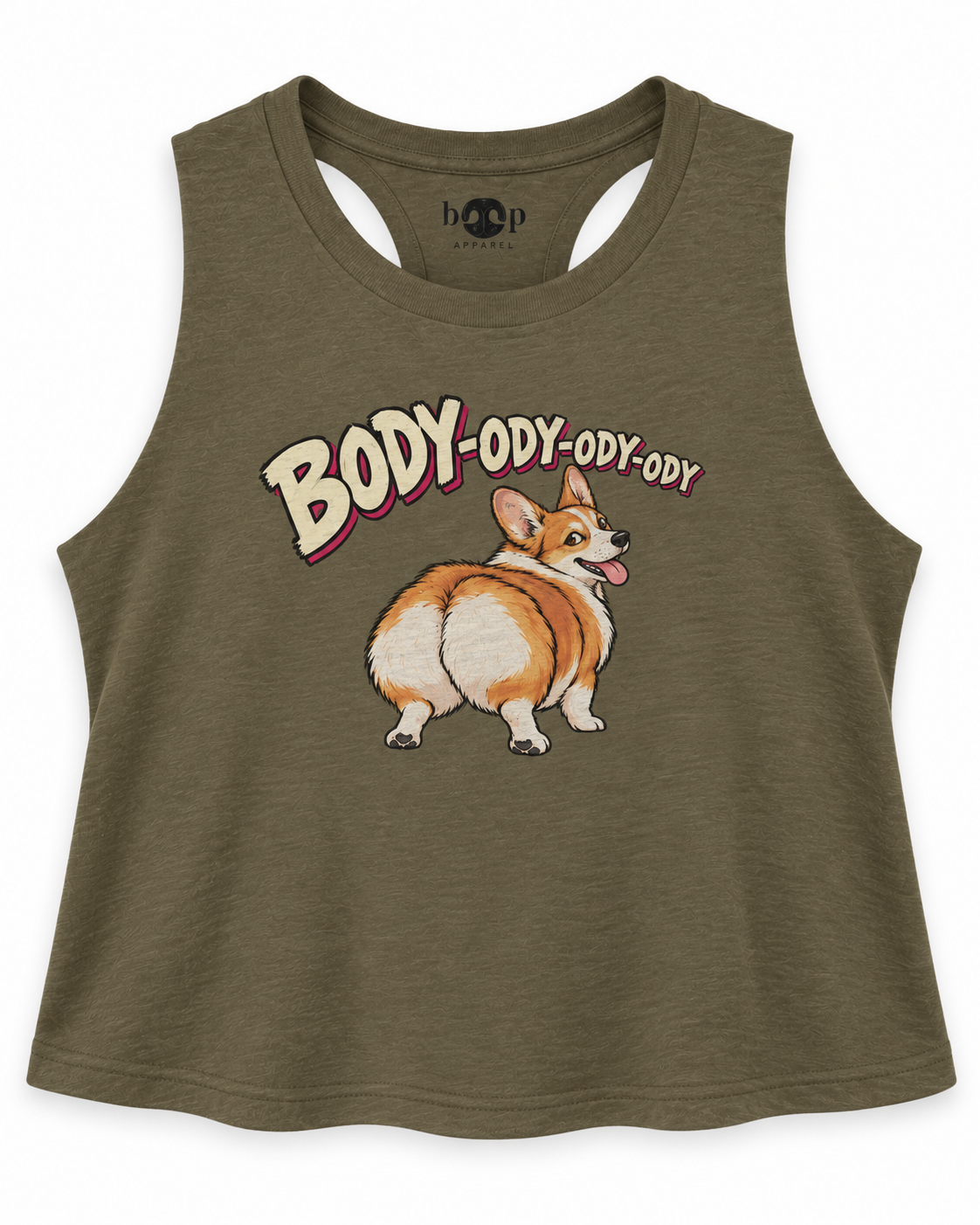 Body-ody crop tank — Heather Olive
