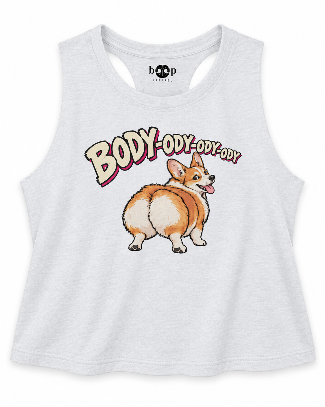 Body-ody crop tank — Solid White Blend