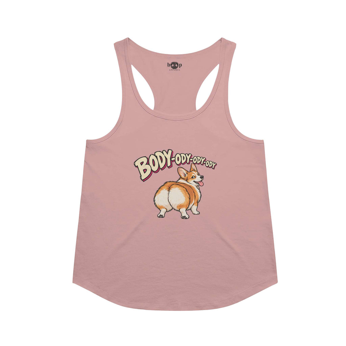 Body-ody racerback tank in Desert Pink