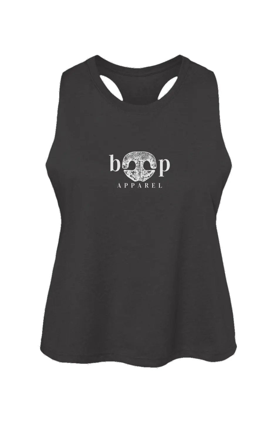 Boop Apparel Logo crop tank in Dark Grey Heather