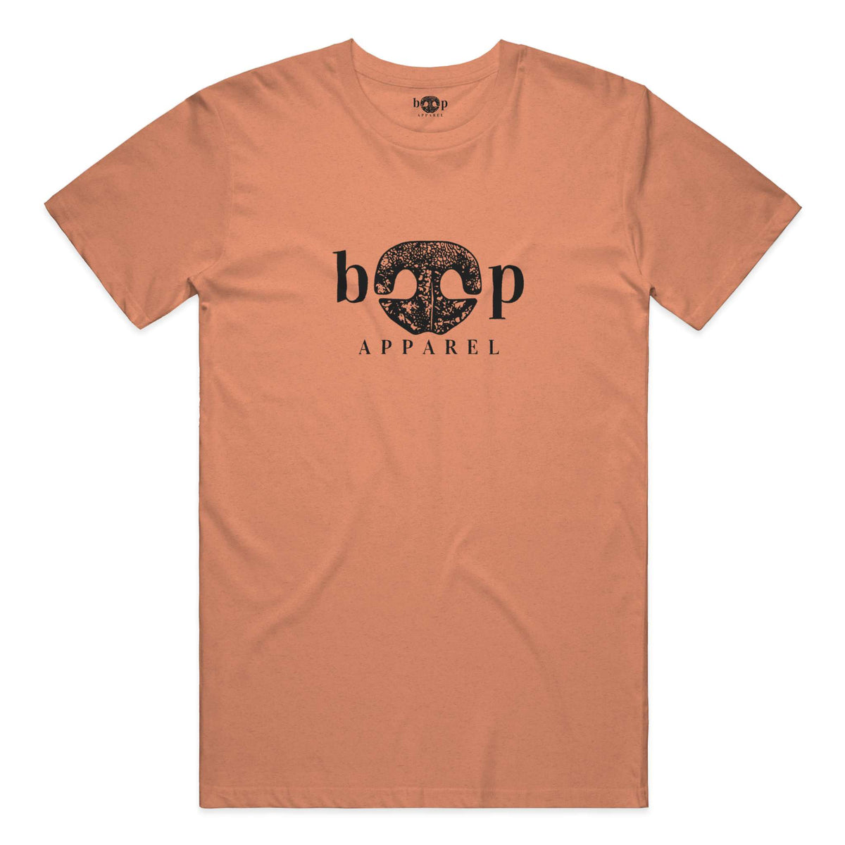 Boop Apparel Logo everyday t in heather orange
