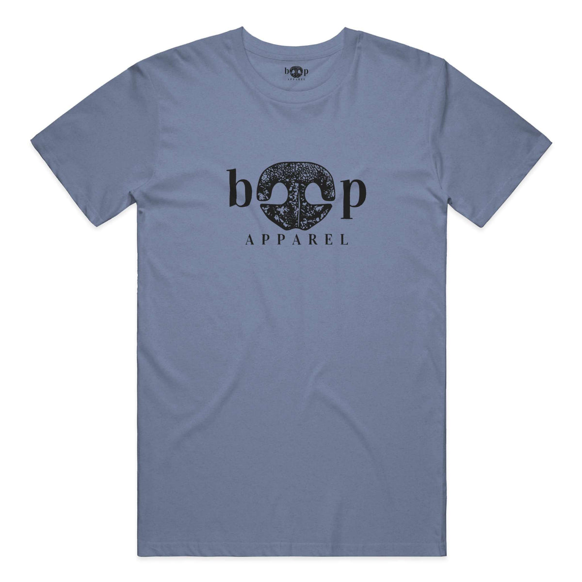 Boop Apparel Logo performance t in Blue Triblend