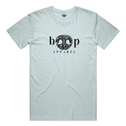 Boop Apparel Logo performance t in Ice Blue Triblend