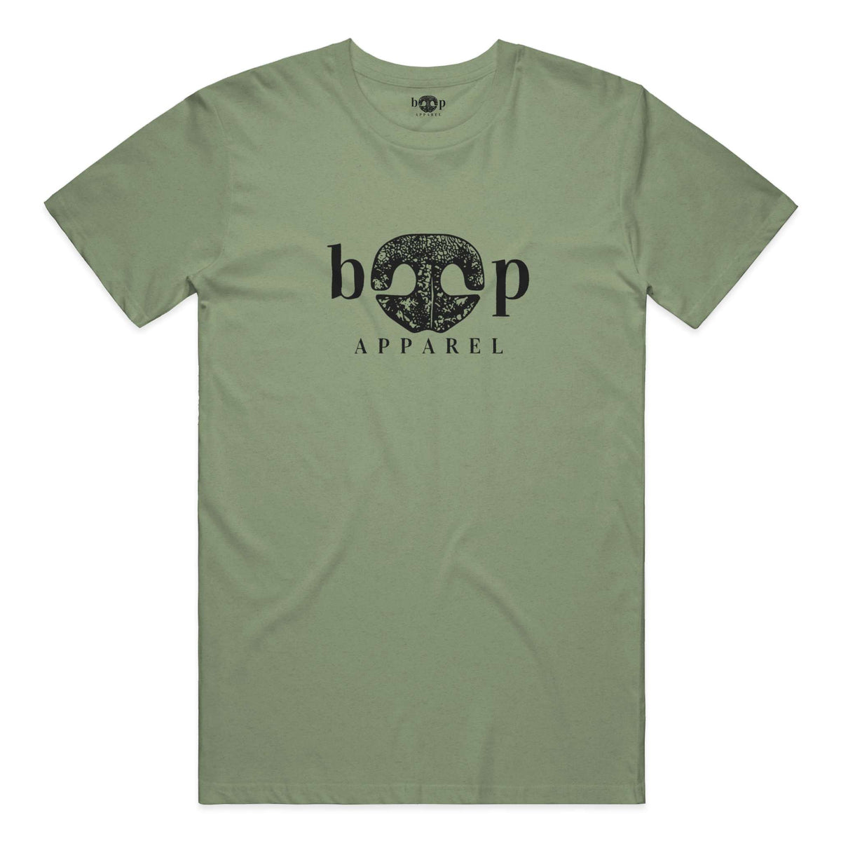Boop Apparel Logo performance t in military green triblend