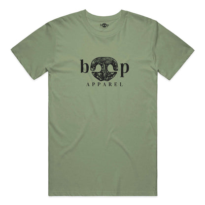 Boop Apparel Logo performance t in military green triblend