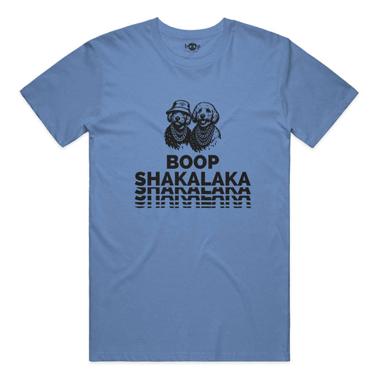 Boop Shakalaka everyday t in Heather Columbia Blue