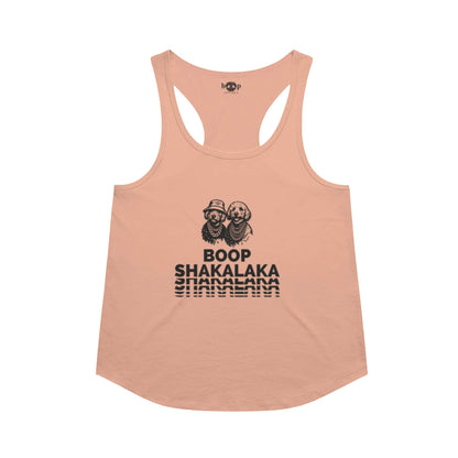 Boop Shakalaka racerback tank in Vintage Light Orange