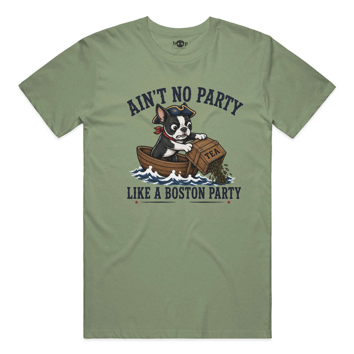 Boston Party performance t in military green triblend