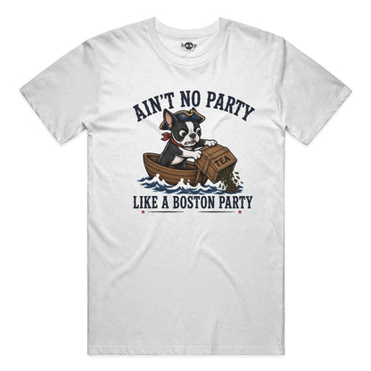 Boston Party performance t in solid white triblend