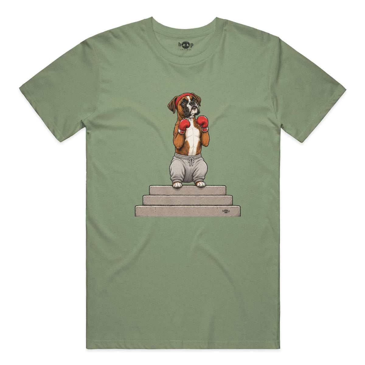 Boxer performance t in military green triblend