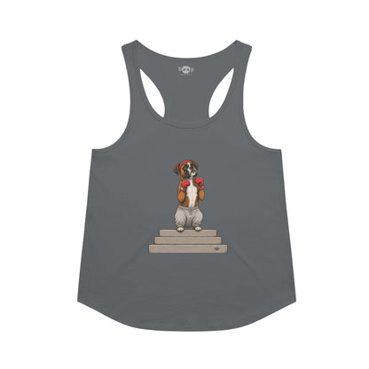 Boxer racerback tank in Indigo