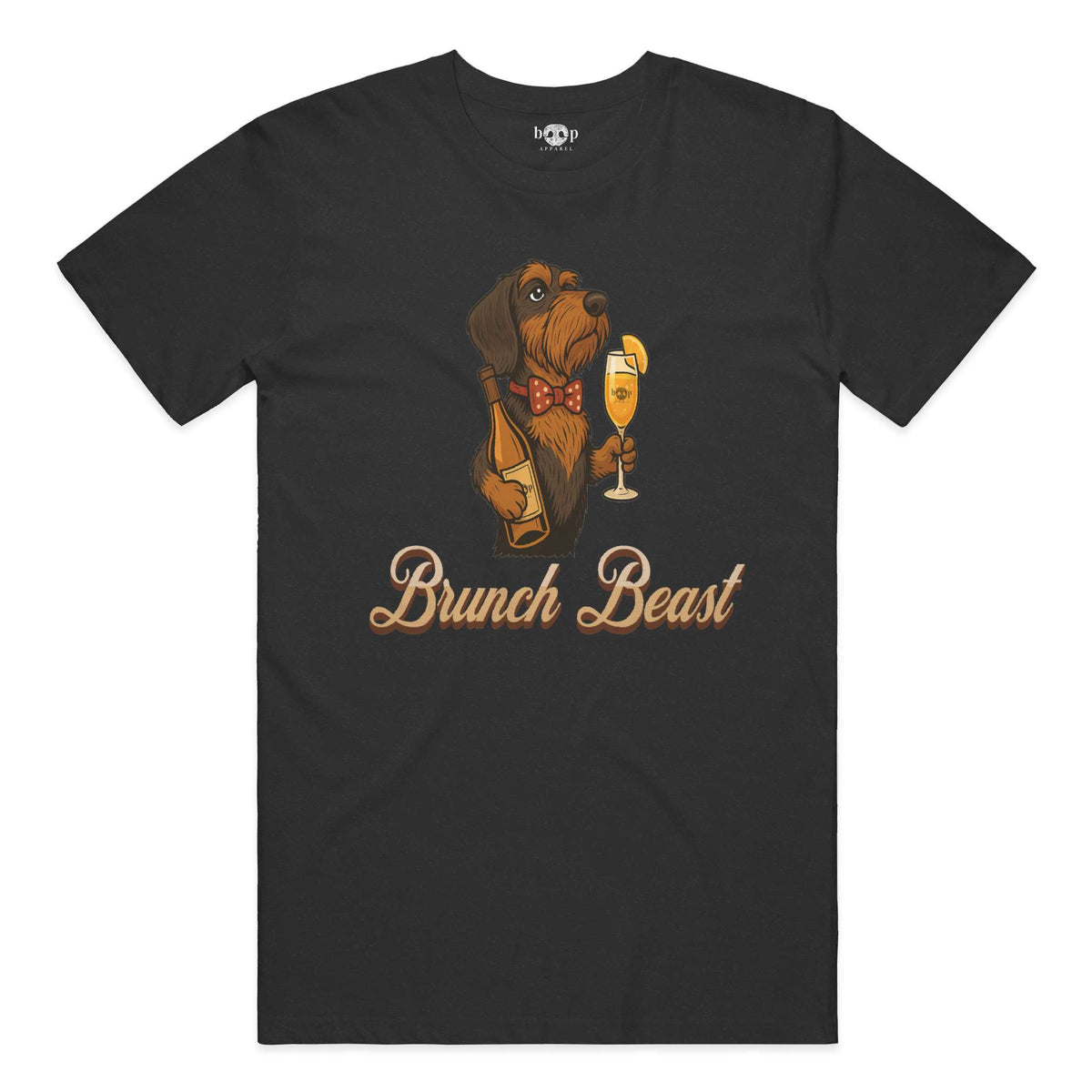 Brunch Beast everyday t in black heather