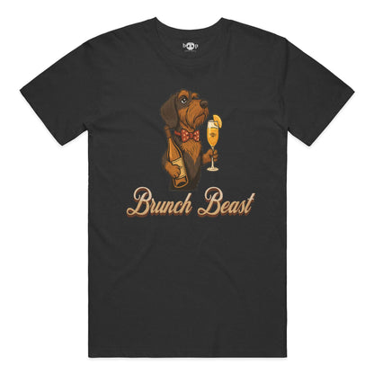 Brunch Beast everyday t in black heather