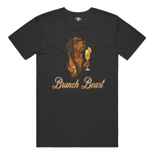 Brunch Beast everyday t in black heather