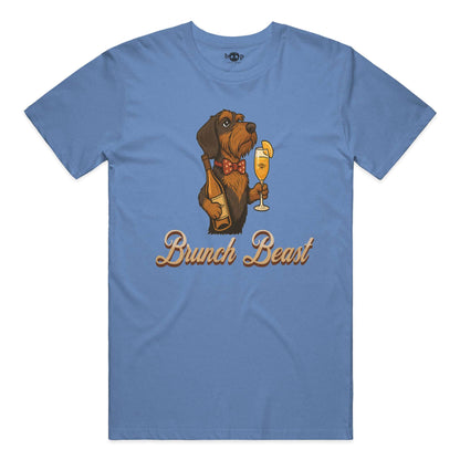 Brunch Beast everyday t in Heather Columbia Blue