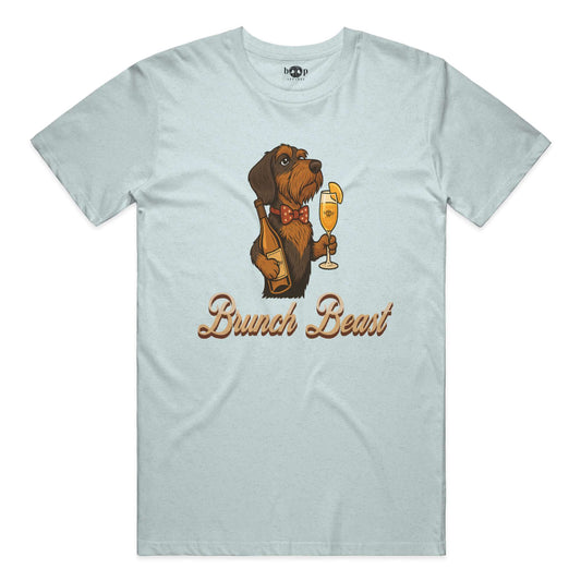 Brunch Beast performance t in Ice Blue Triblend