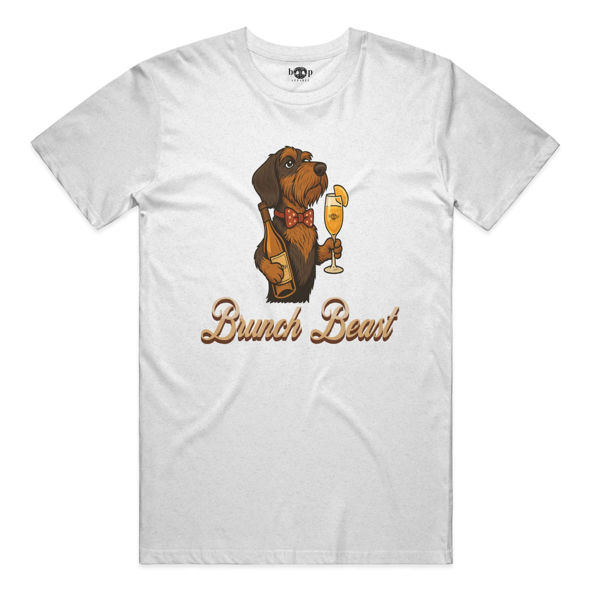 Brunch Beast performance t in solid white triblend
