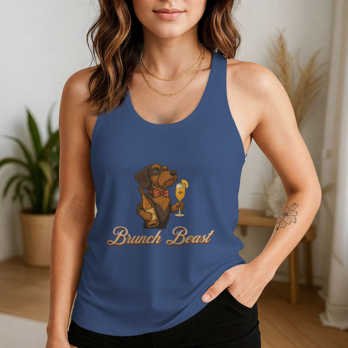 Brunch Beast Racerback Tank, alternate view 7