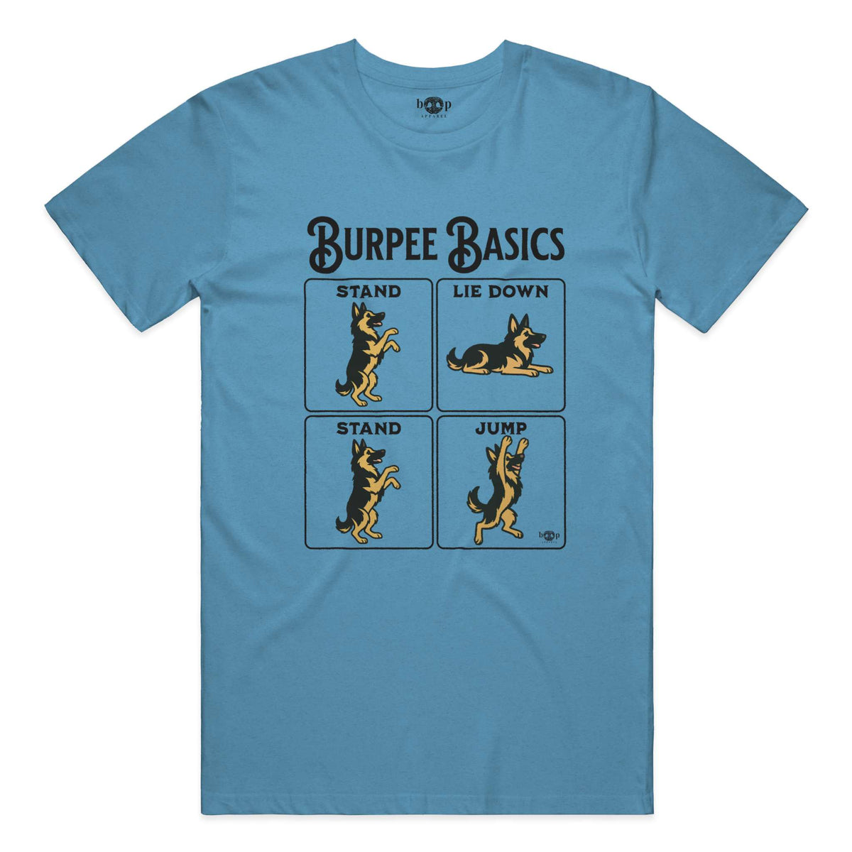 Burpee Basics performance t in Aqua Triblend
