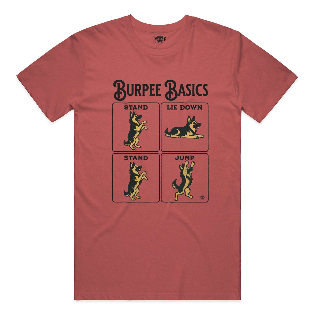 Burpee Basics performance t in Red Triblend